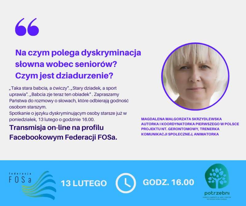 Rozmowa o słowach dyskryminujących osoby starsze
