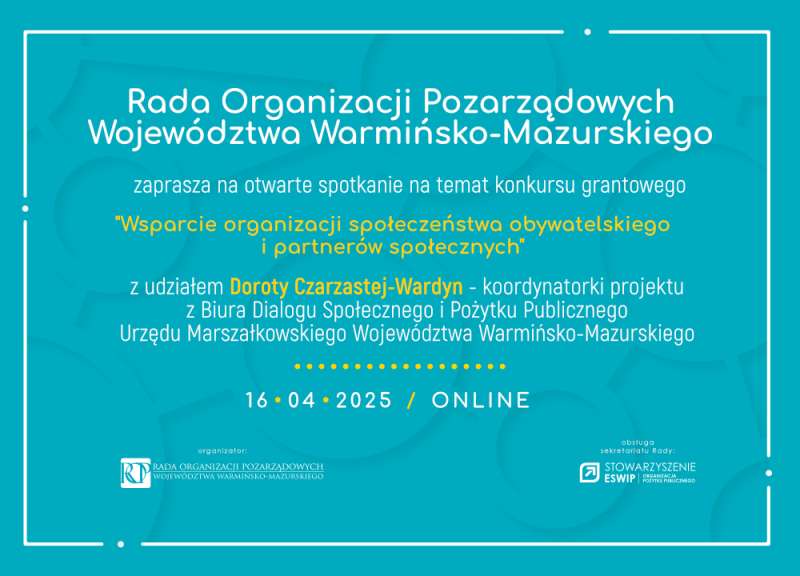 Spotkanie na temat konkursu na wsparcie organizacji pozarządowych