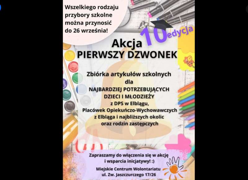 Akcja "Pierwszy dzwonek" w Elblągu