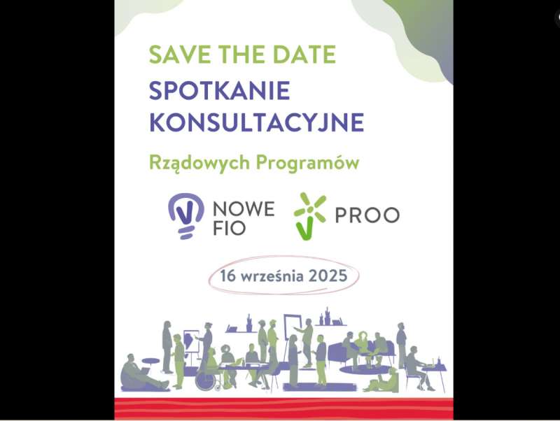 Konsultacje Programów NOWE FIO i PROO - 16 września w Warszawie