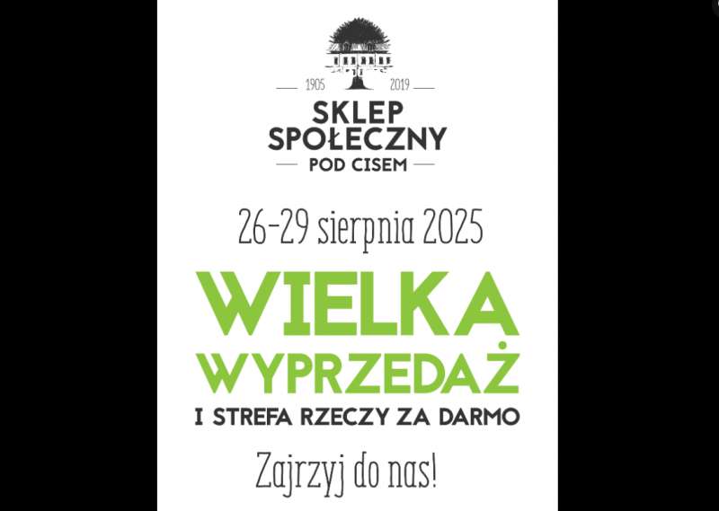 Wielka wyprzedaż w Sklepie Społecznym