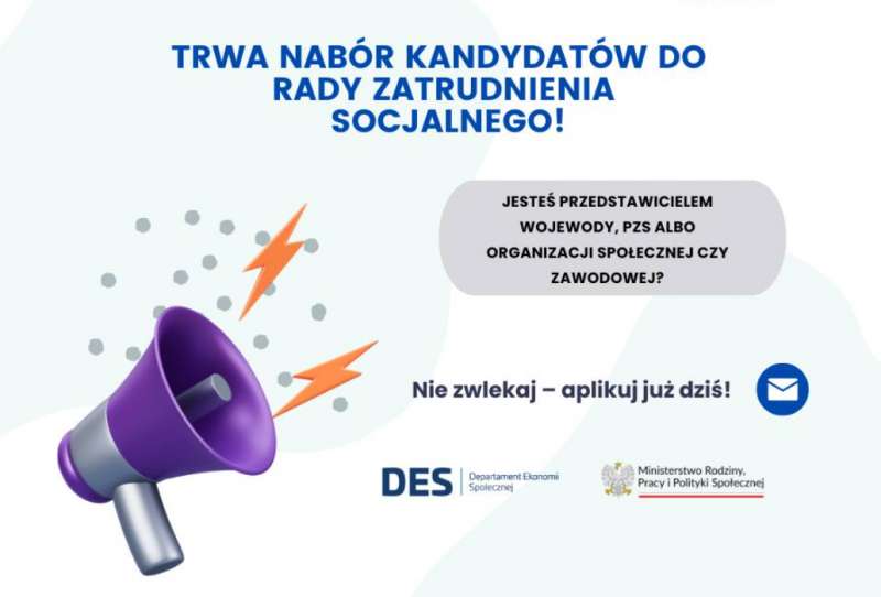 Rada Zatrudnienia Socjalnego ogłasza nabór kandydatów na członków
