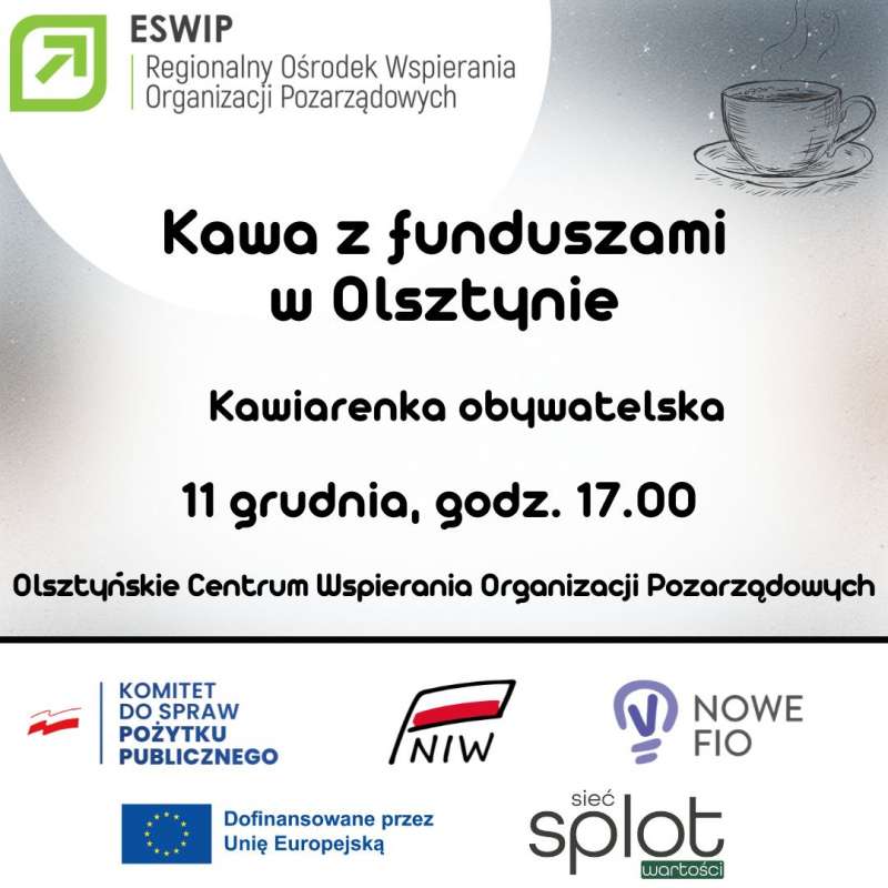 Kawa i fundusze – spotkanie w Olsztynie