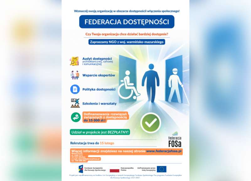 Federacja dostępności – zapraszamy NGO do udziału w projekcie