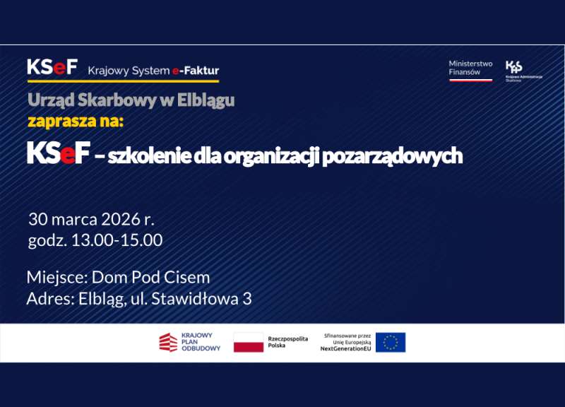 KSeF w NGO - bezpłatne szkolenie w Elblągu