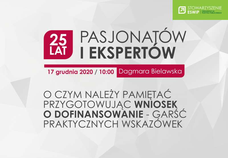 Werbinarium. Wniosek o dofinansowanie - garść praktycznych wskazówek