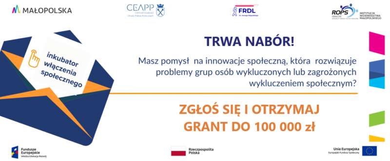 Trwa ostatnia tura naboru na wnioski dotyczące innowacji społecznych z obszaru włączenia społecznego