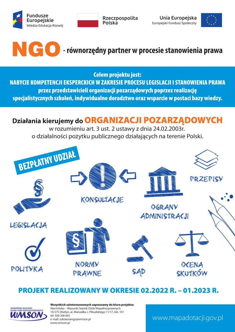 Przepisy prawa bez tajemnic. Bezpłatne szkolenie dla sektora NGO