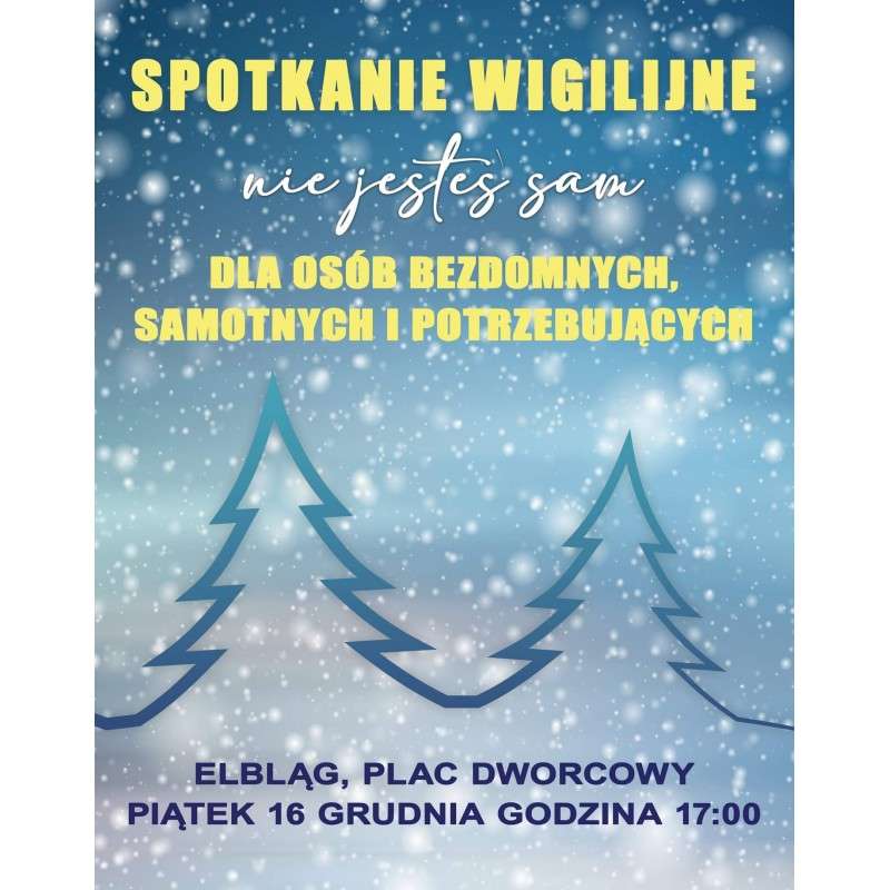 Spotkanie wigilijne „Nie jesteś sam” w Elblągu
