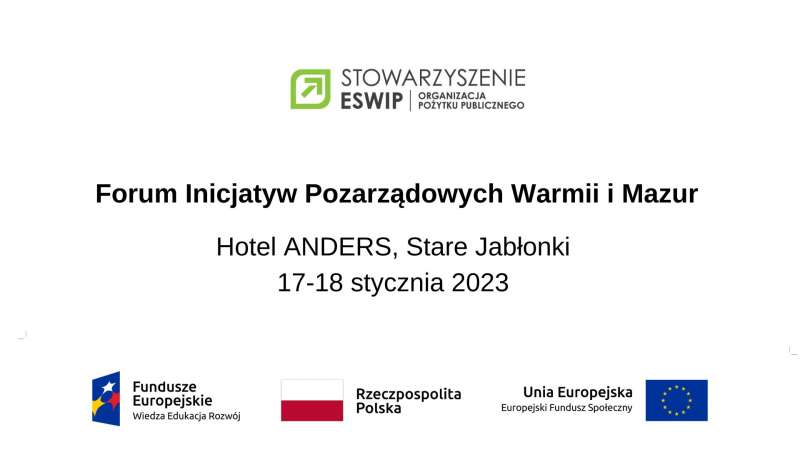 Forum Inicjatyw Pozarządowych Warmii i Mazur już w styczniu